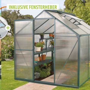 Vitavia Gewächshaus Triton 3800 HKP 6mm, smaragd – Set Vitavia Gewächshaus Triton 3800 HKP 6mm, smaragd – Set