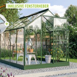 Vitavia Gewächshaus Triton 5000 ESG 3mm, smaragd – Set Vitavia Gewächshaus Triton 5000 ESG 3mm, smaragd – Set
