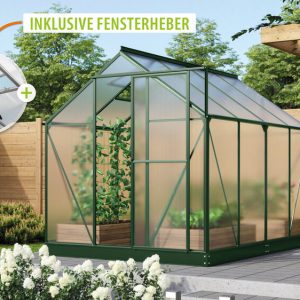 Vitavia Gewächshaus Triton 5000 HKP 6mm, smaragd – Set Vitavia Gewächshaus Triton 5000 HKP 6mm, smaragd – Set