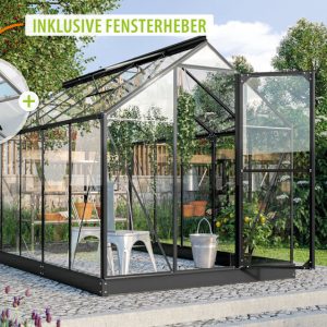 Vitavia Gewächshaus Triton 6200 ESG 3mm, schwarz – Set Vitavia Gewächshaus Triton 6200 ESG 3mm, schwarz – Set