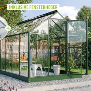 Vitavia Gewächshaus Triton 6200 ESG 3mm, smaragd – Set Vitavia Gewächshaus Triton 6200 ESG 3mm, smaragd – Set