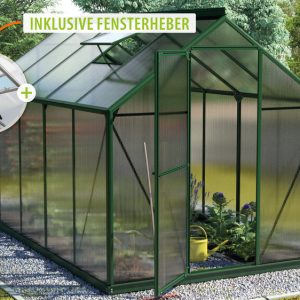 Vitavia Gewächshaus Triton 6200 HKP 6mm, smaragd – Set Vitavia Gewächshaus Triton 6200 HKP 6mm, smaragd – Set