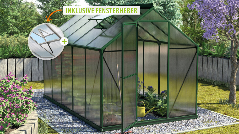 Vitavia Gewächshaus Triton 6200 HKP 6mm, smaragd - Set