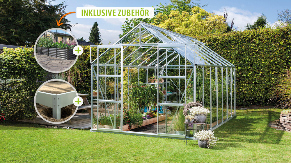 Vitavia Gewächshaus Uranus 11500 ESG 3mm - Set