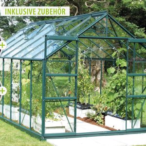 Vitavia Gewächshaus Uranus 11500 ESG 3mm, smaragd – Set Vitavia Gewächshaus Uranus 11500 ESG 3mm, smaragd – Set