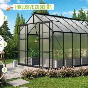 Vitavia Gewächshaus Uranus 11500 HKP 6mm, schwarz – Set Vitavia Gewächshaus Uranus 11500 HKP 6mm, schwarz – Set