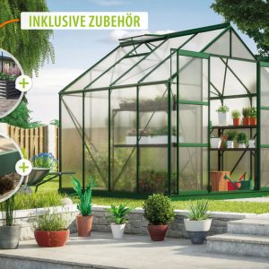 Vitavia Gewächshaus Uranus 6700 HKP 6mm, smaragd – Set Vitavia Gewächshaus Uranus 6700 HKP 6mm, smaragd – Set