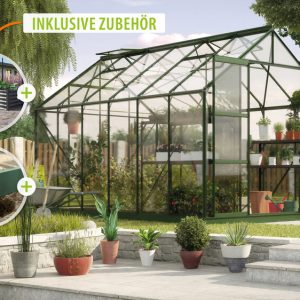 Vitavia Gewächshaus Uranus 9900 ESG 3mm, smaragd – Set