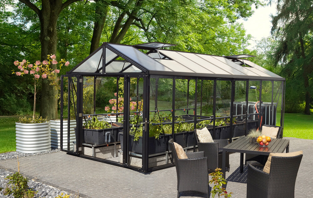 Vitavia Gewächshaus Zeus Comfort 15700 ESG/HKP, schwarz