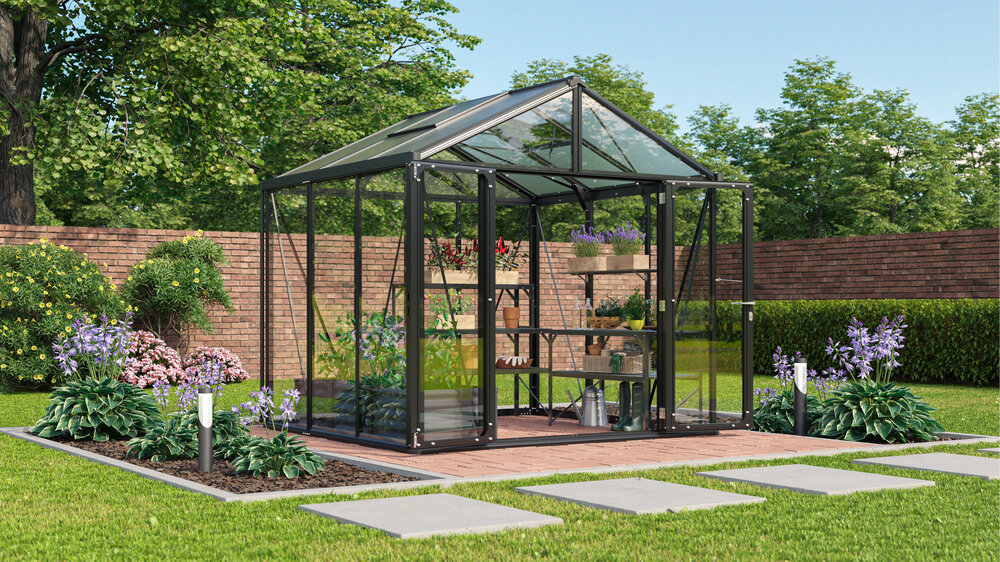 Vitavia Gewächshaus Zeus Comfort 6200 ESG/HKP, schwarz