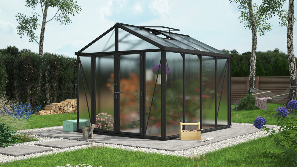 Vitavia Gewächshaus Zeus Comfort 8100 HKP 16mm, schwarz