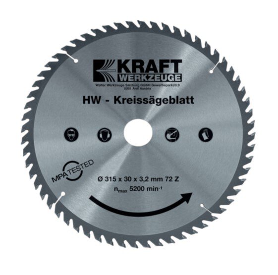 KRAFT HM-Kreissägeblatt-Set 2-tlg. 315 mm Ø