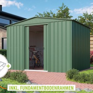 Globel Metallgerätehaus Gartenmanager Dream 1010m, jade – Set Globel Metallgerätehaus Gartenmanager Dream 1010m, jade – Set
