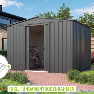 Globel Metallgerätehaus Gartenmanager Dream 108, anthrazit – Set Globel Metallgerätehaus Gartenmanager Dream 108, anthrazit – Set