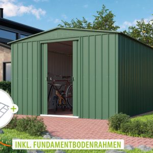 Globel Metallgerätehaus Gartenmanager Dream 108, jade – Set Globel Metallgerätehaus Gartenmanager Dream 108, jade – Set