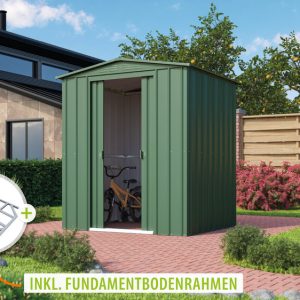 Globel Metallgerätehaus Gartenmanager Dream 65, jade – Set Globel Metallgerätehaus Gartenmanager Dream 65, jade – Set