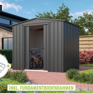 Globel Metallgerätehaus Gartenmanager Dream 86, anthrazit – Set Globel Metallgerätehaus Gartenmanager Dream 86, anthrazit – Set