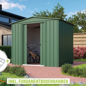 Globel Metallgerätehaus Gartenmanager Dream 86, jade – Set Globel Metallgerätehaus Gartenmanager Dream 86, jade – Set