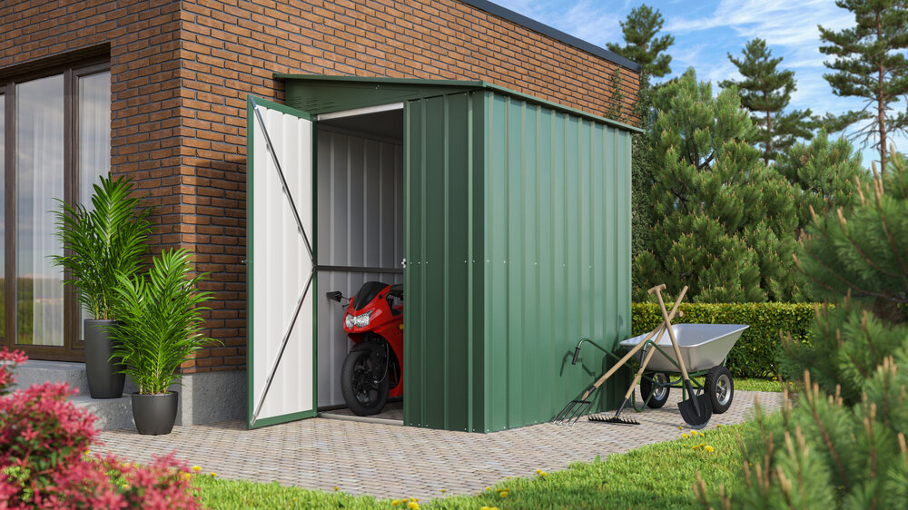 Globel Gerätehaus Wand-Zierde LeanTo 56, jade