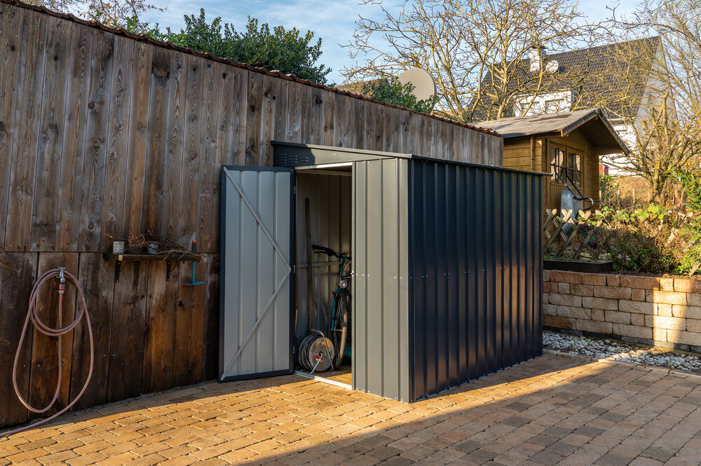 Globel Gerätehaus Wand-Zierde LeanTo 58, anthrazit
