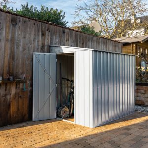 Globel Gerätehaus Wand-Zierde LeanTo 58, silber metallic Globel Gerätehaus Wand-Zierde LeanTo 58, silber metallic