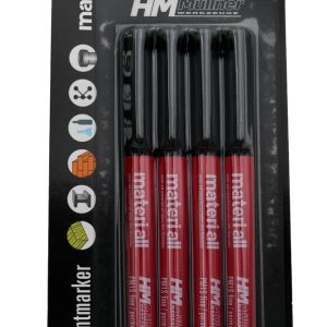 HM MÜLLNER Permanentmarker-Set 4-tlg., fein, schwarz HM MÜLLNER Permanentmarker-Set 4-tlg., fein, schwarz