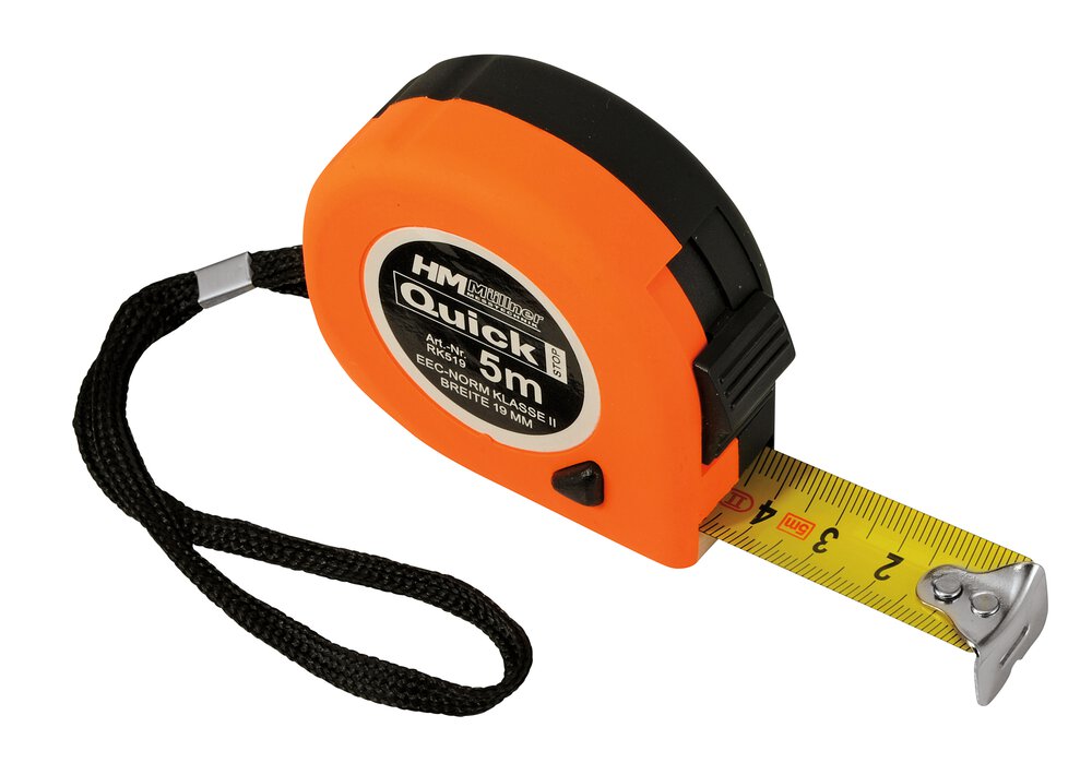 HM MÜLLNER Rollmeter 5 m, 19 mm, mit Stop, Softgriff