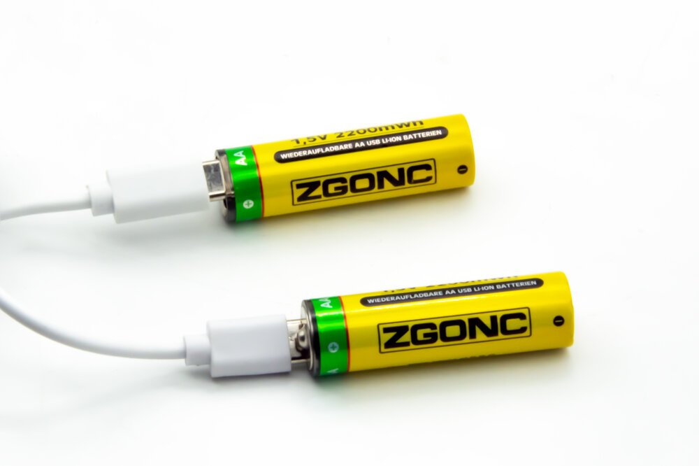 Zgonc Akku-Batterie AA mit USB-C