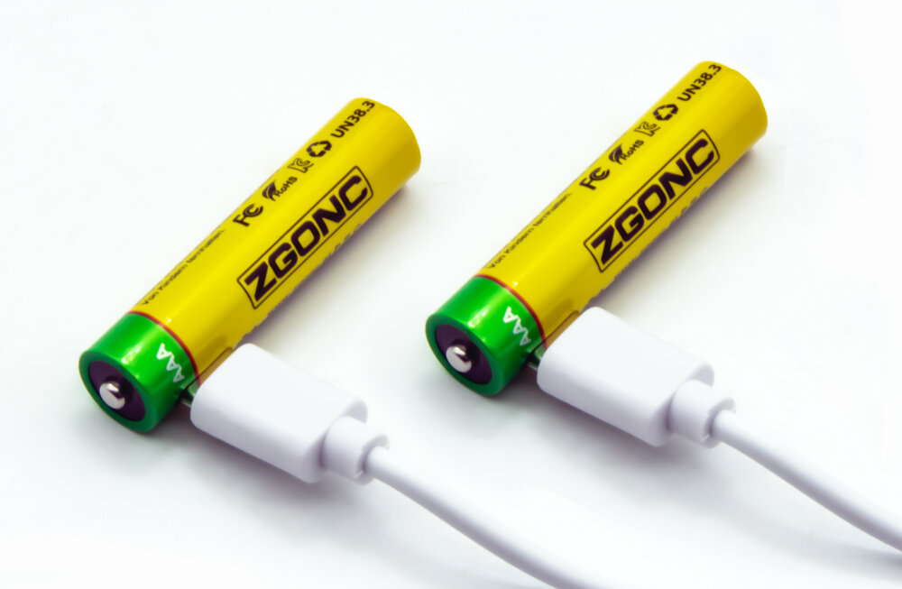 Zgonc Akku-Batterie AAA mit USB-C