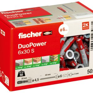 FISCHER fischer DuoPower 6 x 30 S mit Schraube FISCHER fischer DuoPower 6 x 30 S mit Schraube