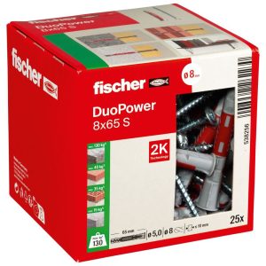FISCHER 25 Dübel DuoPower 8 x 65 S FISCHER 25 Dübel DuoPower 8 x 65 S