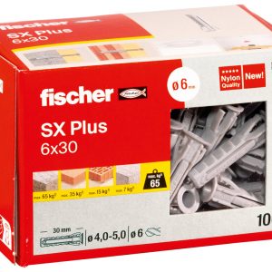 FISCHER 100 Dübel Spreizdübel SX Plus 6 x 30 FISCHER 100 Dübel Spreizdübel SX Plus 6 x 30