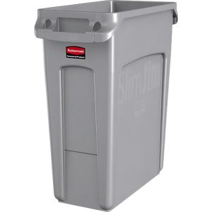 Abfallbehälter Slim Jim®, Kunststoff, Fassungsvermögen 60 Liter, grau Abfallbehälter Slim Jim®, Kunststoff, Fassungsvermögen 60 Liter, grau