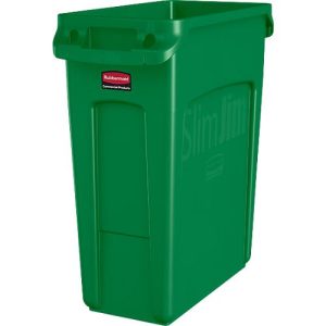 Abfallbehälter Slim Jim®, Kunststoff, Fassungsvermögen 60 Liter, grün Abfallbehälter Slim Jim®, Kunststoff, Fassungsvermögen 60 Liter, grün