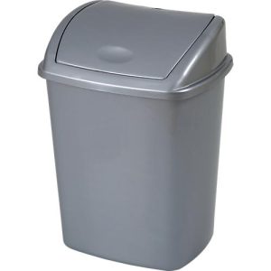 Abfallbehälter Vepa Bins, Volumen 15 l, mit Deckel, rechteckig, L 235 x B 300 x H 405 mm, Kunststoff, grau Abfallbehälter Vepa Bins, Volumen 15 l, mit Deckel, rechteckig, L 235 x B 300 x H 405 mm, Kunststoff, grau