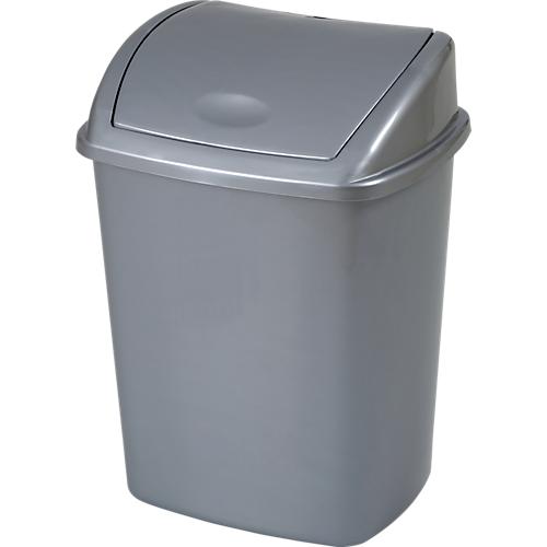 Abfallbehälter Vepa Bins, Volumen 15 l, mit Deckel, rechteckig, L 235 x B 300 x H 405 mm, Kunststoff, grau