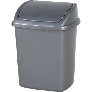 Abfallbehälter Vepa Bins, Volumen 8 l, mit Deckel, rechteckig, L 200 x B 252 x H 330 mm, Kunststoff, grau Abfallbehälter Vepa Bins, Volumen 8 l, mit Deckel, rechteckig, L 200 x B 252 x H 330 mm, Kunststoff, grau