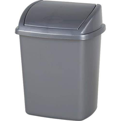 Abfallbehälter Vepa Bins, Volumen 8 l, mit Deckel, rechteckig, L 200 x B 252 x H 330 mm, Kunststoff, grau