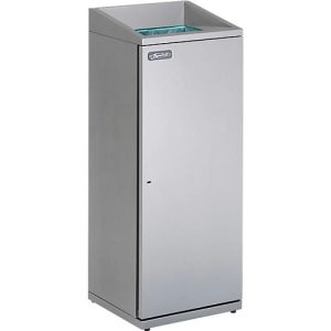 Abfalleimer Janibell TT330, Volumen 75,7 l, rechteckig, Gummifüße, L 323 x B 357 x H 913 mm, Stahl, silber Abfalleimer Janibell TT330, Volumen 75,7 l, rechteckig, Gummifüße, L 323 x B 357 x H 913 mm, Stahl, silber