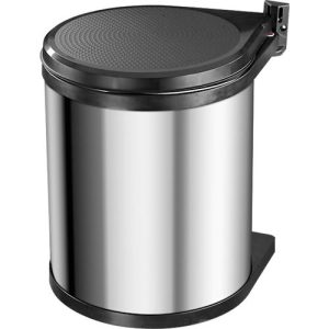 Abfallsammler Hailo Compact-Box M, 15 l, rund, Dreh-Kipp-Deckel, Edelstahl Abfallsammler Hailo Compact-Box M, 15 l, rund, Dreh-Kipp-Deckel, Edelstahl