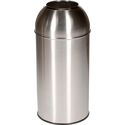 Abfallsammler Orgavente Edelstahl, Volumen 40 l, rund, ø 380 x H 740 mm, für den Innenbereich, Edelstahl