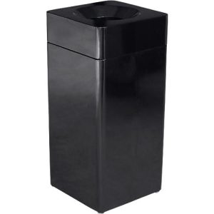 Abfallsammler Orgavente, Stahl, Volumen 40 l, Rechteck, B 350 x T 350 x H 790 mm, selbstlöschender Eimer, schwarz Abfallsammler Orgavente, Stahl, Volumen 40 l, Rechteck, B 350 x T 350 x H 790 mm, selbstlöschender Eimer, schwarz