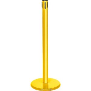 Absperrpfosten GLA45, ohne Gurt, H 955 mm, mit Leerkassette, gelb Absperrpfosten GLA45, ohne Gurt, H 955 mm, mit Leerkassette, gelb