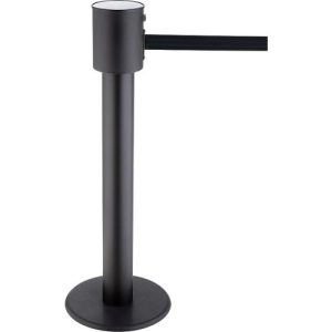 Absperrpfosten RS-Guidesystems® GLA 200, schwarz, Gurtband schwarz & ausziehbar bis 20 m, Ø 350 x H 1000 mm, Metall lackiert & Kunststoff Absperrpfosten RS-Guidesystems® GLA 200, schwarz, Gurtband schwarz & ausziehbar bis 20 m, Ø 350 x H 1000 mm, Metall lackiert & Kunststoff
