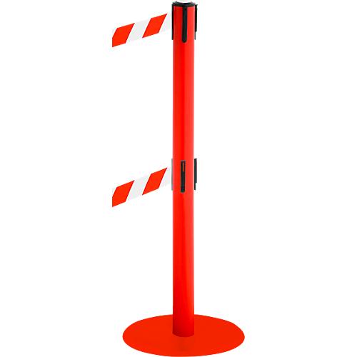 Absperrpfosten RS-Guidesystems GLA 95, rot/rot/weiß