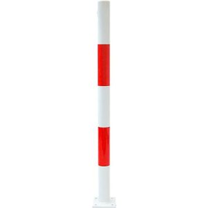 Absperrpfosten zum Aufdübeln, ohne Ösen, weiß/rot Absperrpfosten zum Aufdübeln, ohne Ösen, weiß/rot