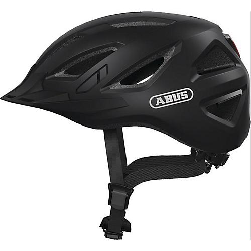 ABUS Radhelm Urban-I 3.0, Kopfumfang 52-58 cm, schwarz, In-Mold Bauweise, LED-Rücklicht, Reflektoren, Fliegennetz