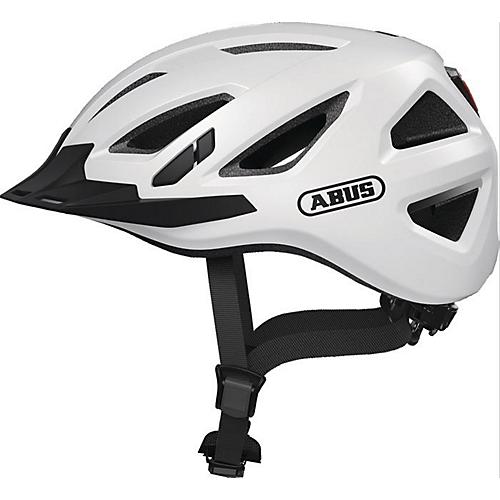 ABUS Radhelm Urban-I 3.0, Kopfumfang 52-58 cm, weiß, In-Mold, LED-Rücklicht, Reflektoren