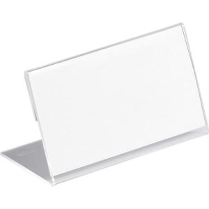 Acryl-Tischnamensschild, L-Form, 52×100 mm,10 St. Acryl-Tischnamensschild, L-Form, 52×100 mm,10 St.