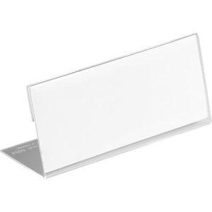 Acryl-Tischnamensschild, L-Form, 61×150 mm,10 St. Acryl-Tischnamensschild, L-Form, 61×150 mm,10 St.